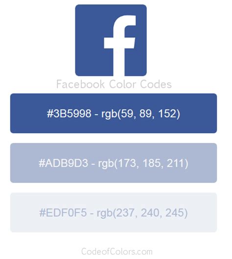 Facebook color code
